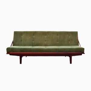 Daybed Model 981 Diva Sofa in Teak and Green Fabric by Poul M Volther for Frem Røjle, 1960s