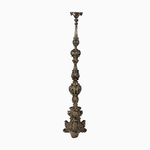 Carved Wood Torchiere Stand