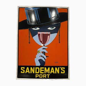 Insegna smaltata di pubblicità del porto di Sandemans
