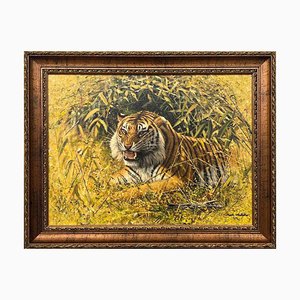 Mark Whittaker, Tiger in the Wild, 1997, Pittura a olio originale