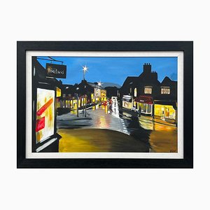 Angela Wakefield Gemälde von Ambleside im Lake District England bei Nacht von English Urban Artist, 2009