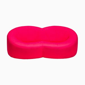 Pumpkin 2-Seater Loveseat Sofa in Red Fabric attributed to Pierre Paulin for Ligne Roset