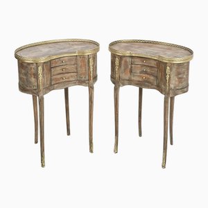 Tables Style Louis XV en Bois, Set de 2