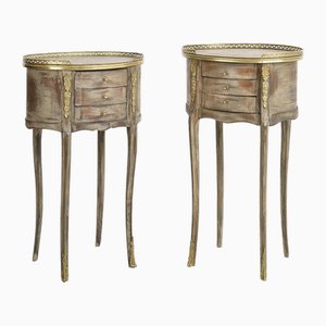 Tables Style Louis XV en Bois, Set de 2