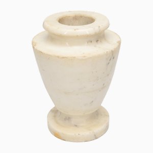 Vase Vintage en Marbre Blanc, Italie