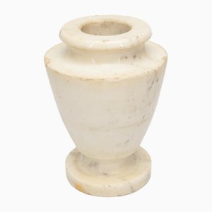 Vintage Italian Vase in White Marble