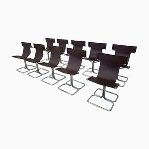 Mid-Century Modern Topos Stühle von Gruppo Dam für Busnelli, 1970er, 10 . Set