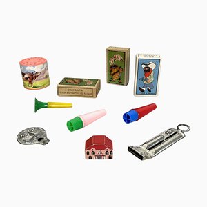 Italian Mid-Century Modern Whistles and Musical Games, 1960s, Set of 10