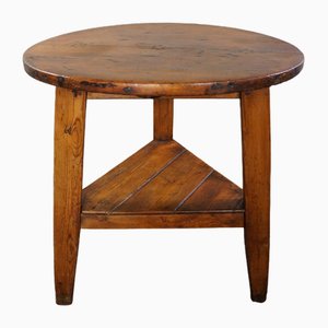 Antique English Pinewood Cricket Table