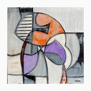 Federico Pinto Schmid, Papillon, 2021, Acrylic & Oil Pastel on Canvas