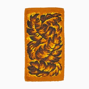 Space Age Orange Fern Rug, 1970s