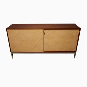 Vintage Sideboard in Mahogany and Raphia by Florence Knoll, 1970