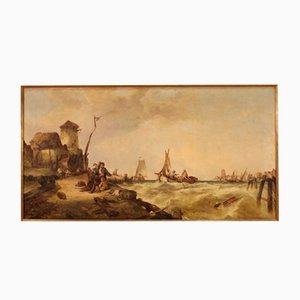 Gran paisaje marino, 1860, óleo sobre lienzo