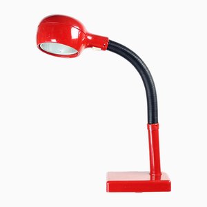 Lampe de Bureau Space Age Rouge en Plastique, Hongrie, 1960s