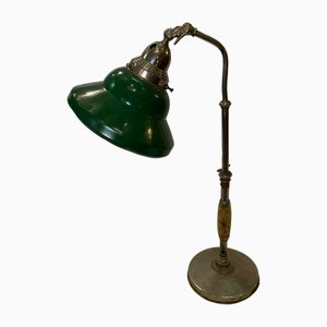 Lámpara de mesa italiana industrial de baquelita y latón, años 30