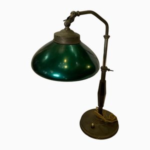 Lampada da tavolo industriale in bachelite e ottone, Italia, anni '30