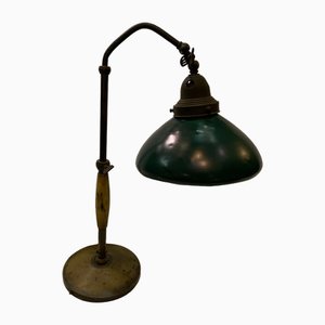 Industrial Italian Bakelite and Brass Table Lamp, 1930s