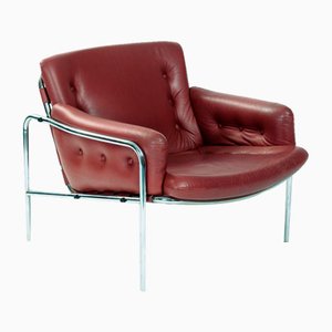 Osaka Lounge Chair in Leather by Martin Visser for 't Spectrum, 1964