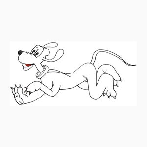 Disney Pluto Wanddekoration aus Eisen, Wien, 1960er