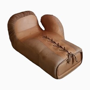 Vintage Swiss Leather Boxing Glove Chaise Longue from De Sede