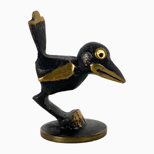 Figura in bronzo di un corvo di Gluttöter per Hertha Baller, Austria, anni '50