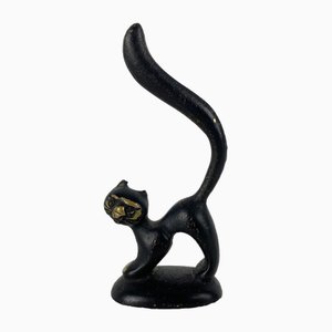 Figurine Chat en Bronze par Gluttöter pour Hertha Baller, Austria, 1950s