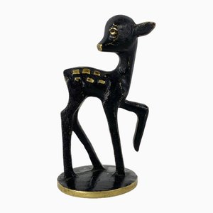 Bronze Figur Bambi von Gluttöter für Hertha Baller, Österreich, 1950er