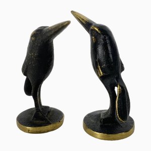 Figuras de bronce Raben de Gluttöter para Hertha Baller, Austria, años 50. Juego de 2