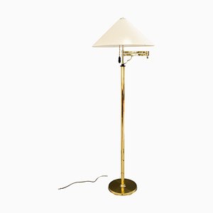 Lampadaire Pivotant Ajustable Art Déco avec Abat-Jour en Tissu, Vienna, 1920s