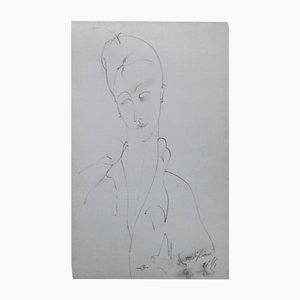 Amedeo Modigliani, Porträt von Lunia II, Anfang 20. Jh., Lithographie