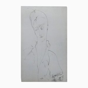 Amedeo Modigliani, Portrait de Lunia II, Début du 20e siècle, Lithographie