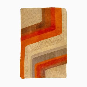 Tapis Orange Lines de Desso, 1970s