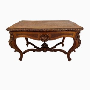 Louis XV Carved Oak Side Table