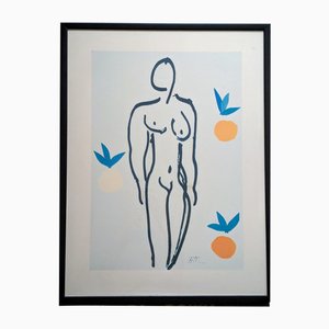 Henri Matisse, Nudo con arance, 1958, Litografia originale grande su carta Arches
