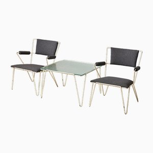 Ultra Lounge Chairs & Coffee Table by Bueno De Mesquita for Spurs / Goed Wonen, 1950s, Set of 3