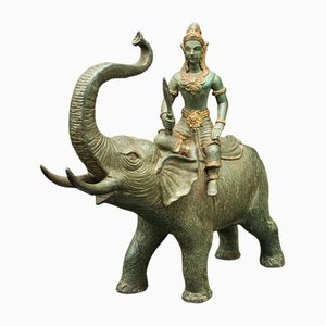 Antique Bronze Elephant Figure, 1880s