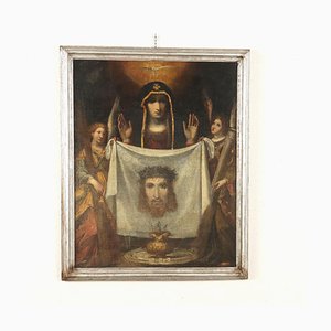 Santa Veronica and the Sacred Veil, Oil on Canvas,Framed