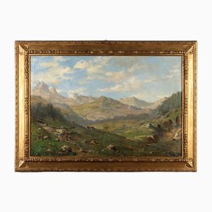 Riccardo Viriglio, Landschaft, Öl auf Leinwand