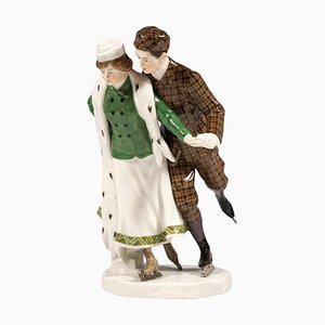 Art Nouveau Ice-Skater Figurine attributed to Alfred Koenig, Germany, 1910s