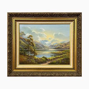Wendy Reeves, Loch in the Scottish Highlands, 1985, Oil Painting, Framed