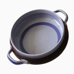 Scodella da portata piccola in ceramica blu-marrone di Gabriel