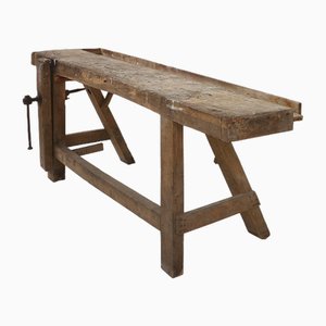 Banco da lavoro vintage industriale, inizio XX secolo