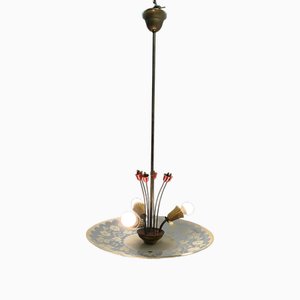 Brass Ceiling Lamp, 1950s
