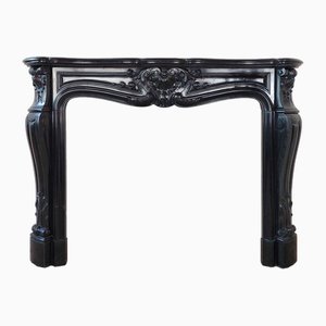 Black Marble Three Shell Mantelpiece