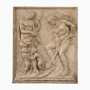 Adam and Eve at Work, 1960s, Plaster