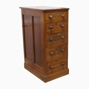 Victorian Pharmacy Chest of 5 Drawers