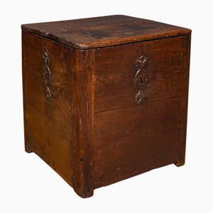 English Mail Carriage Strong Box in Oak