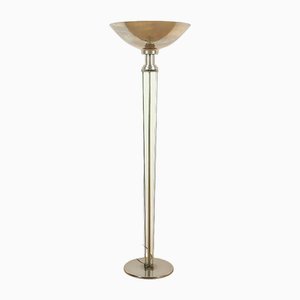 Lámpara de pie francesa Art Déco al estilo de Jacques Adnet, años 30