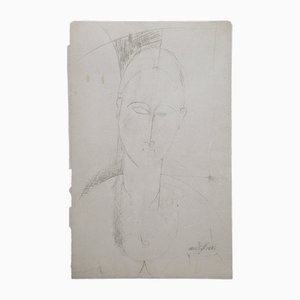 Amedeo Modigliani, Ritratto di fanciulla, Litografia Edizione Limitata, Inizio XX secolo