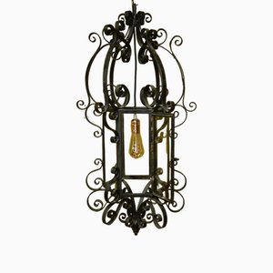 Lanterna in metallo in stile gotico, Francia, inizio XX secolo